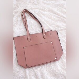 COLAB Blush Pink Structured Tote/ Laptop bag – Chic Everyday Essential
